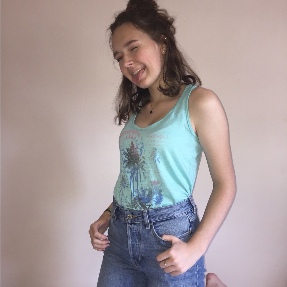 blue summer tank top